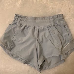 baby blue lululemon hotty hot shorts size 2